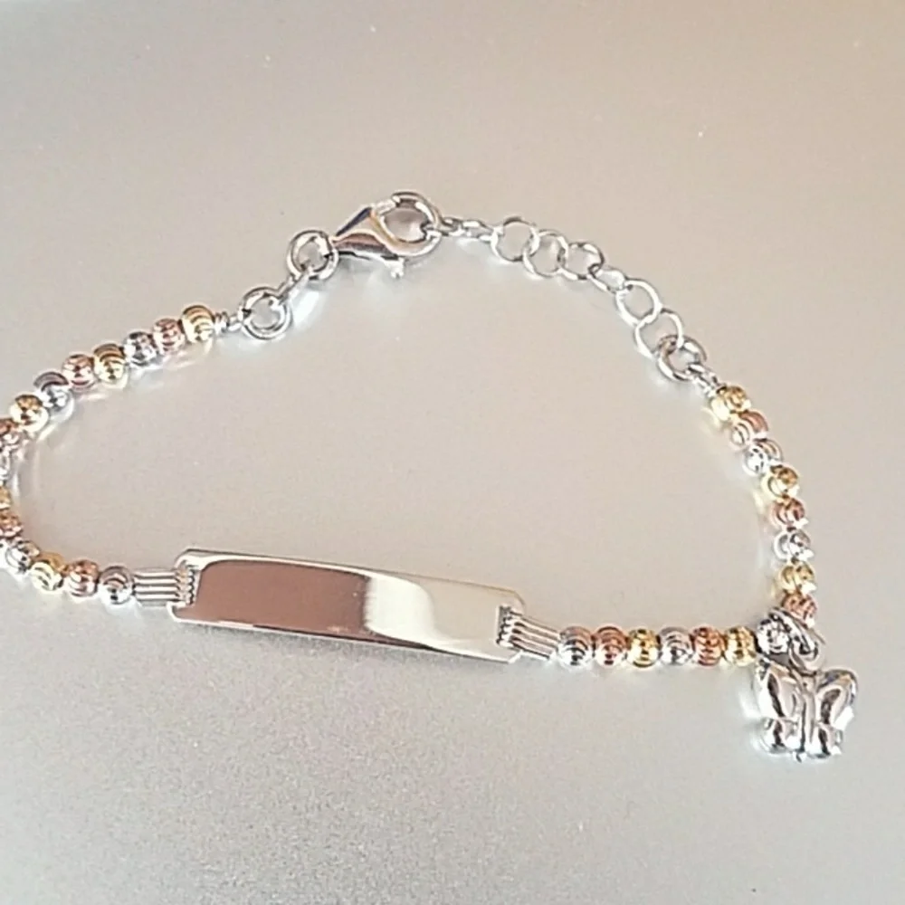 Kids ID Bracelet 3D Butterfly Beaded!.